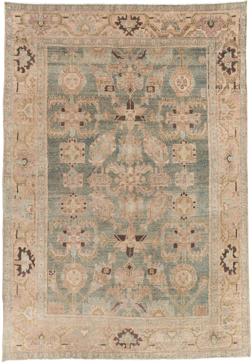 Vintage Persian Malayer Accent Rug, No.27602 - Staging