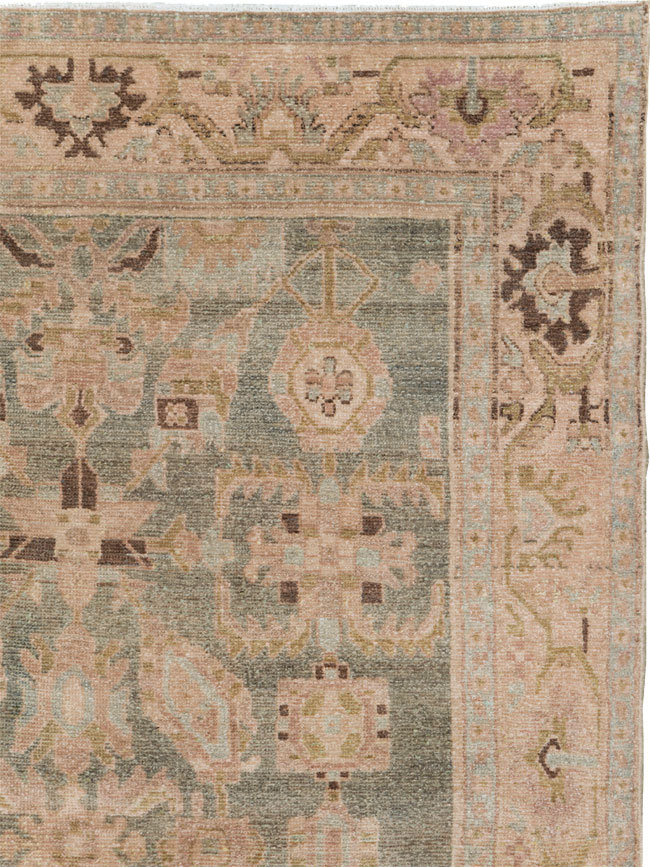 Vintage Persian Malayer Accent Rug, No.27602 - Staging