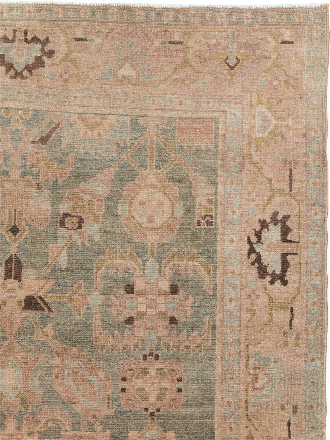 Vintage Persian Malayer Accent Rug, No.27602 - Staging