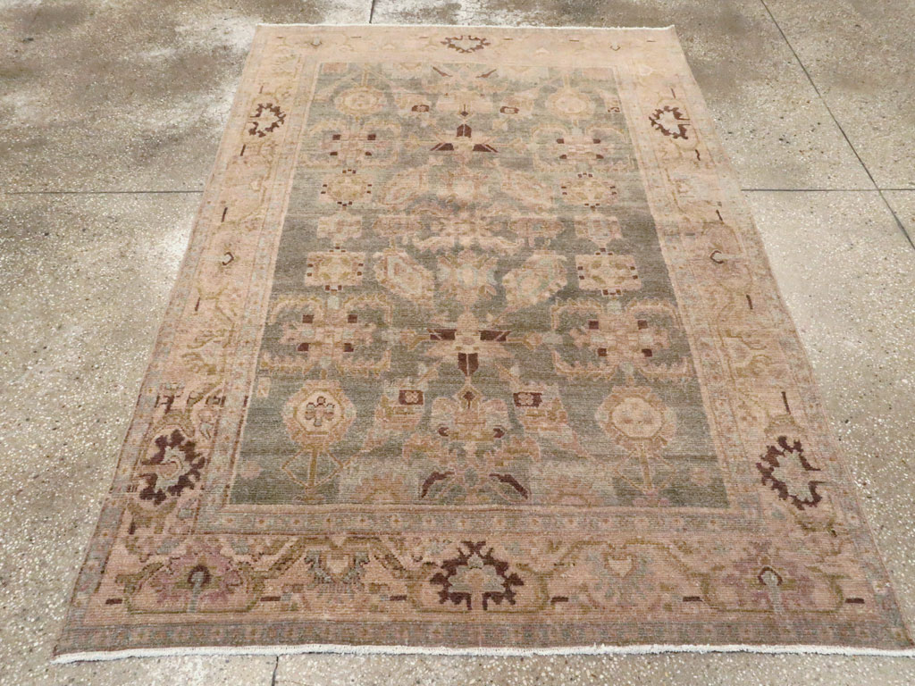 Vintage Persian Malayer Accent Rug, No.27602 - Staging