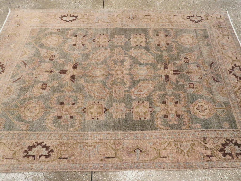 Vintage Persian Malayer Accent Rug, No.27602 - Staging