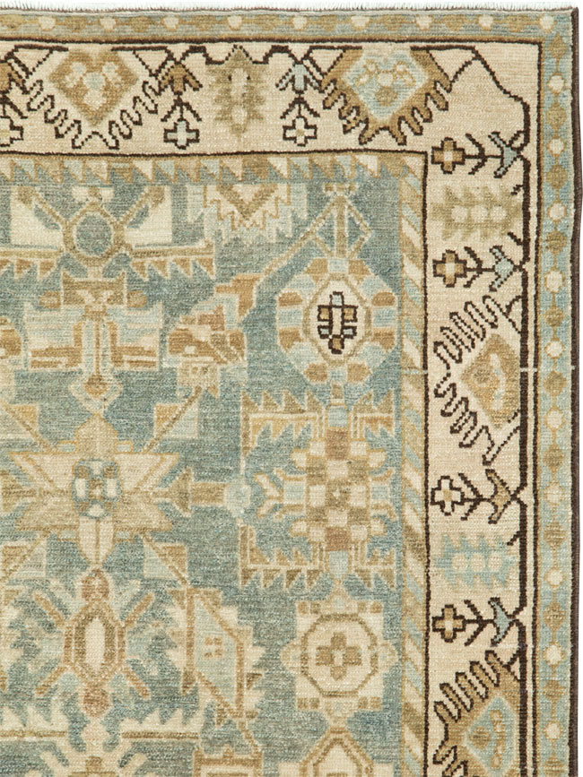 Vintage Persian Malayer Throw Rug, No.27603 - Staging