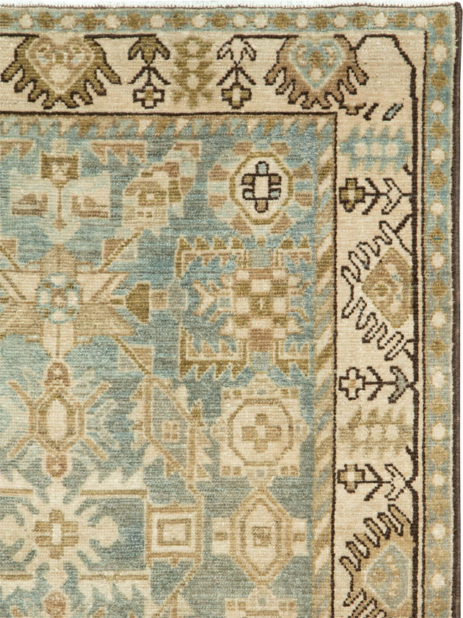 Vintage Persian Malayer Throw Rug, No.27603 - Staging