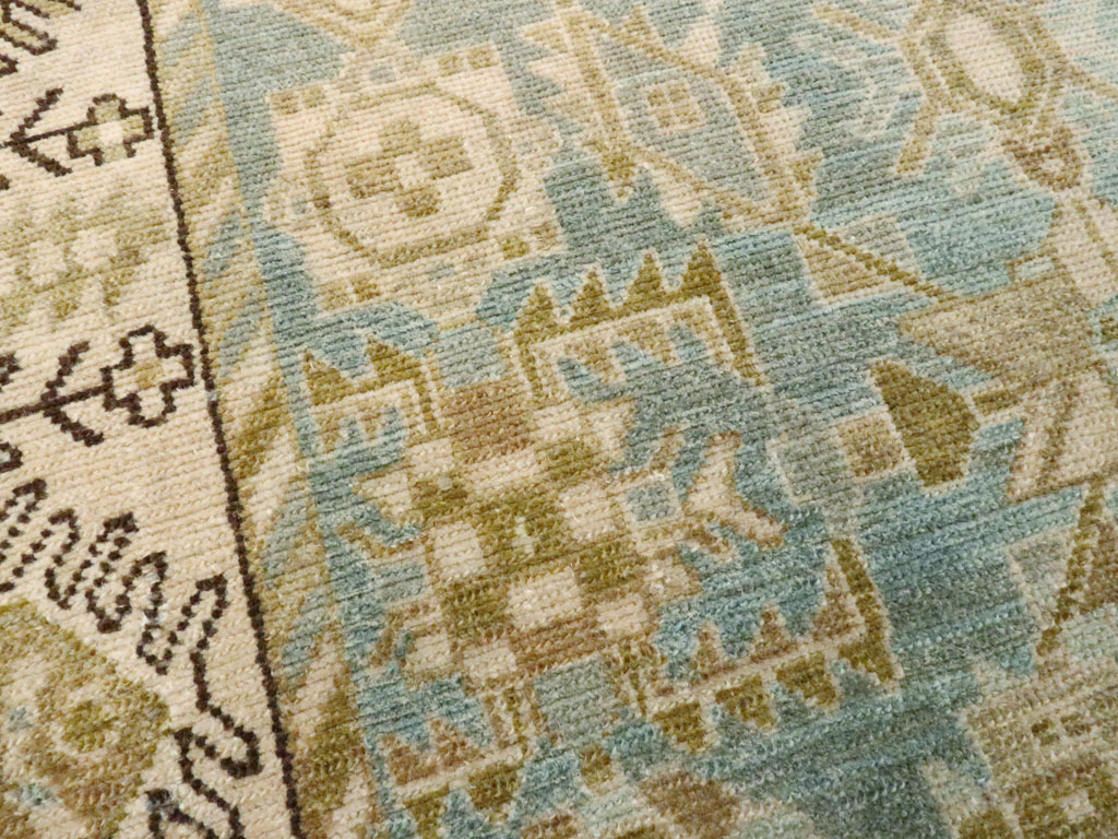 Vintage Persian Malayer Throw Rug, No.27603 - Staging