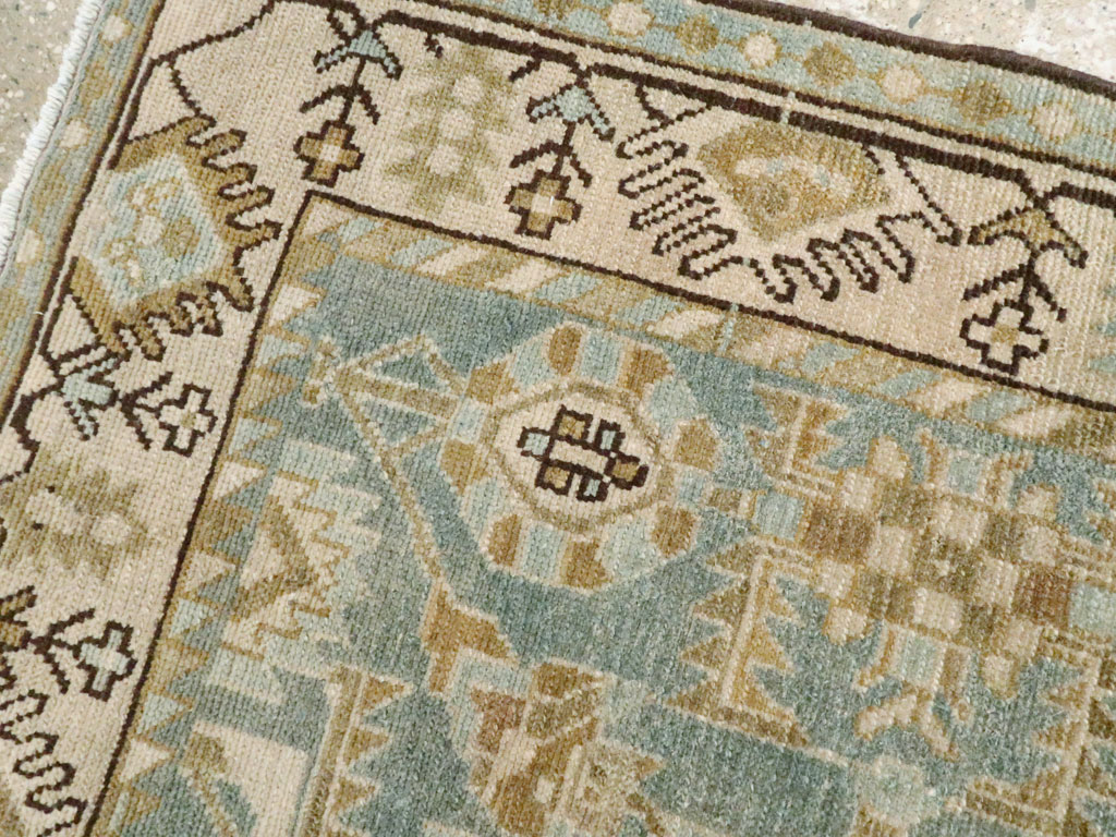 Vintage Persian Malayer Throw Rug, No.27603 - Staging