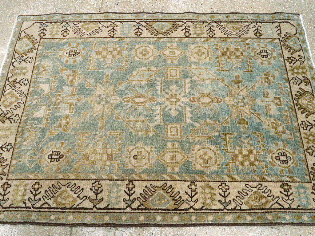 Vintage Persian Malayer Throw Rug, No.27603 - Staging