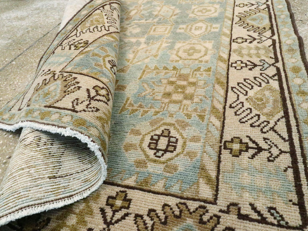 Vintage Persian Malayer Throw Rug, No.27603 - Staging