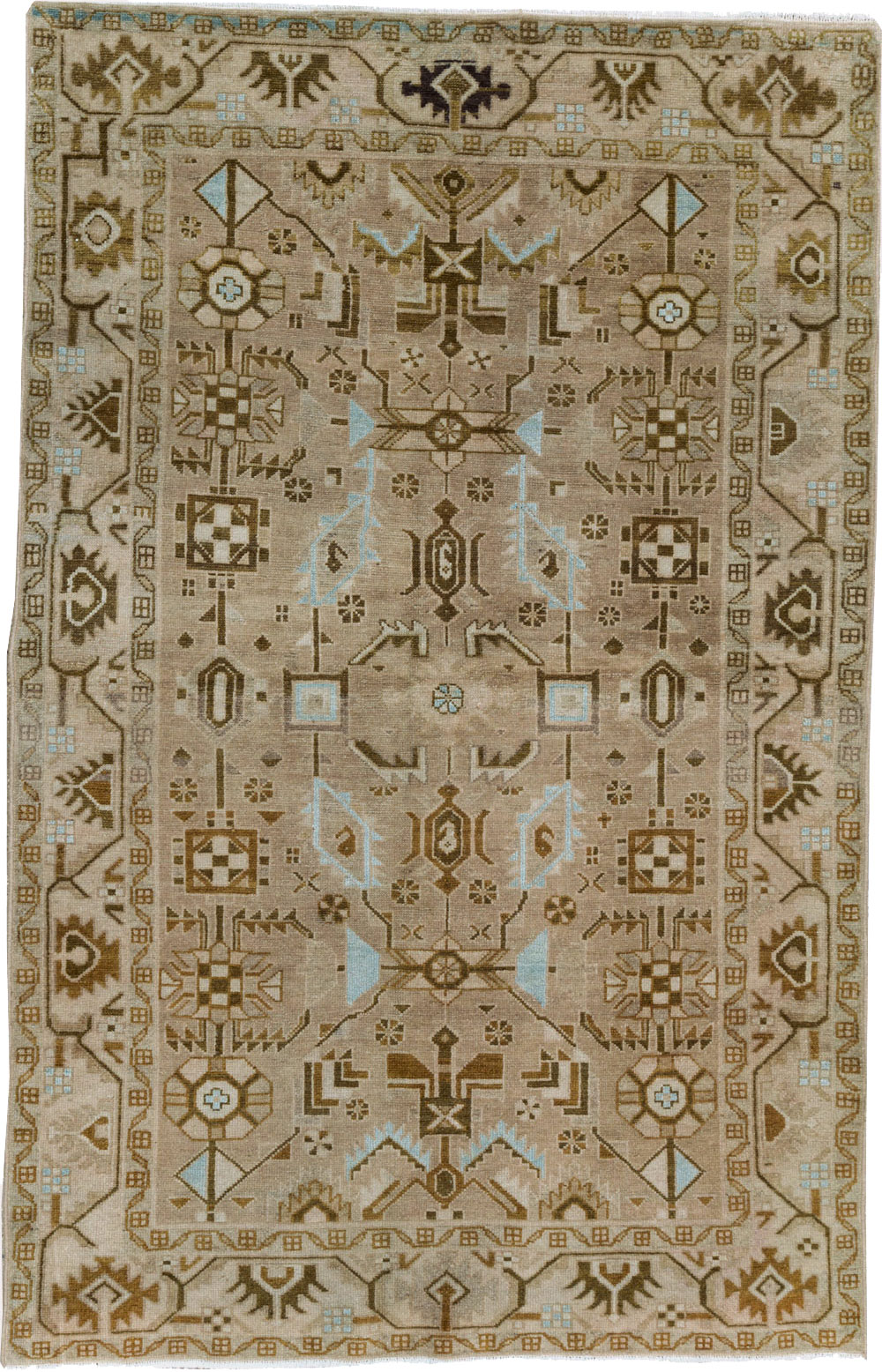 Vintage Persian Malayer Accent Rug, No.27604 - Staging