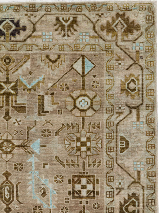 Vintage Persian Malayer Accent Rug, No.27604 - Staging