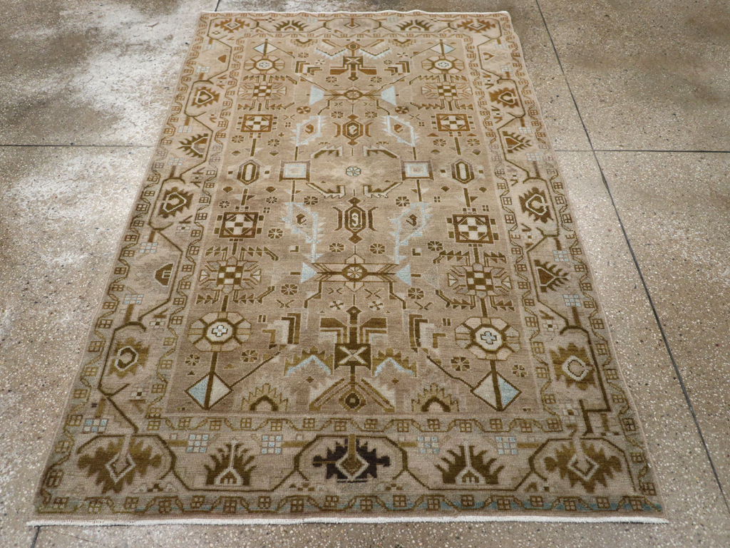 Vintage Persian Malayer Accent Rug, No.27604 - Staging