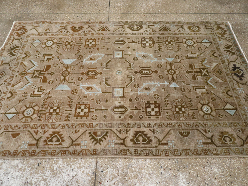 Vintage Persian Malayer Accent Rug, No.27604 - Staging