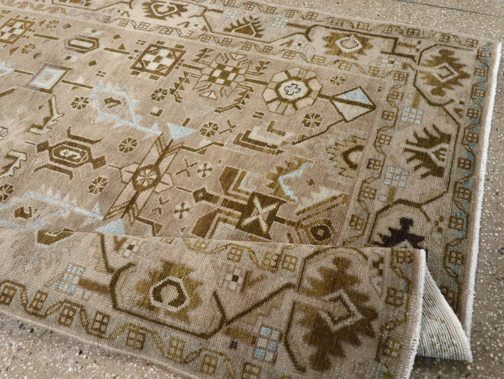 Vintage Persian Malayer Accent Rug, No.27604 - Staging