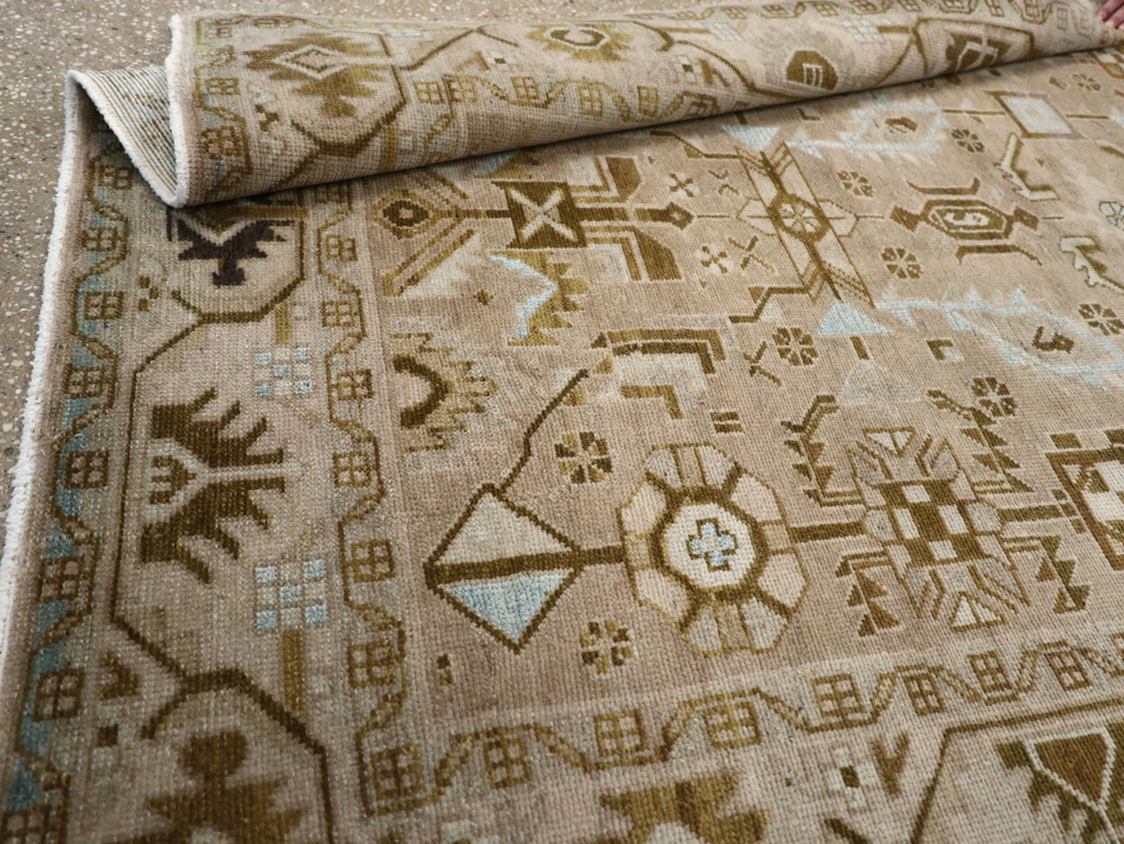 Vintage Persian Malayer Accent Rug, No.27604 - Staging