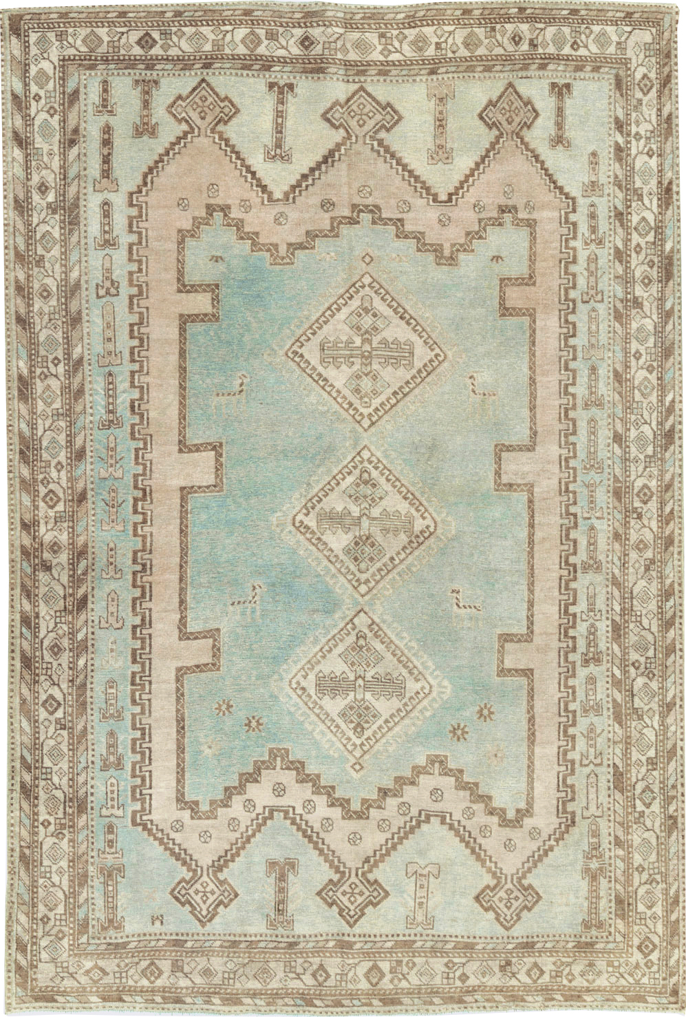 Vintage Persian Afshar Rug, No.27607 - Staging