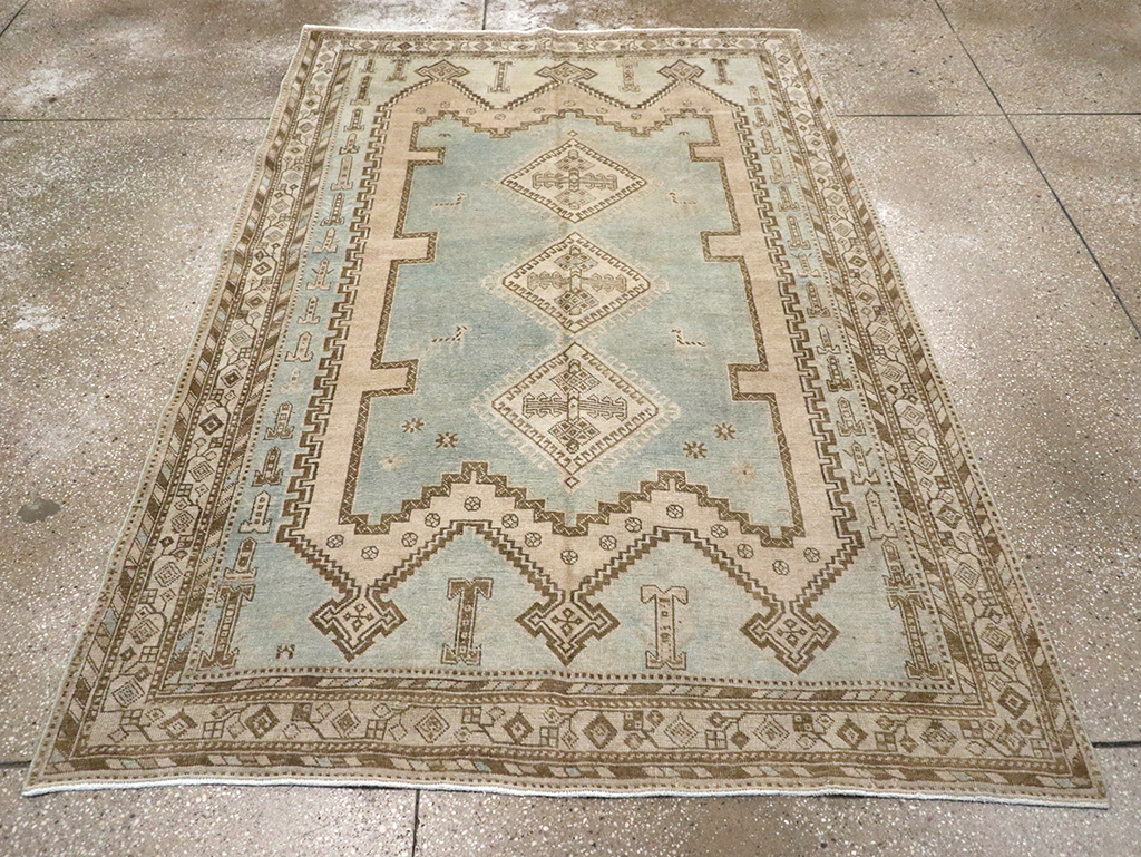Vintage Persian Afshar Rug, No.27607 - Staging