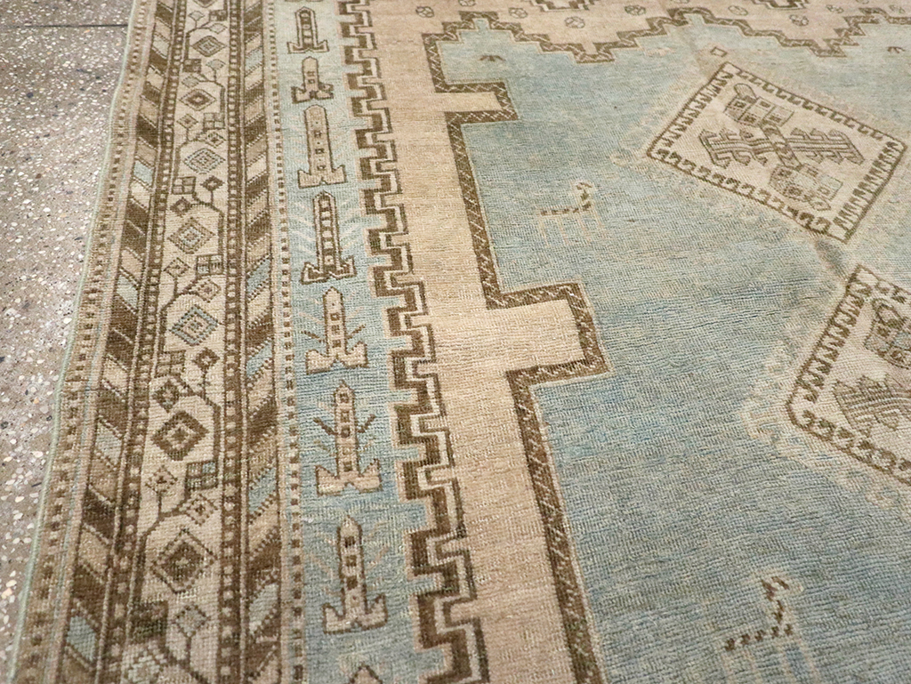 Vintage Persian Afshar Rug, No.27607 - Staging