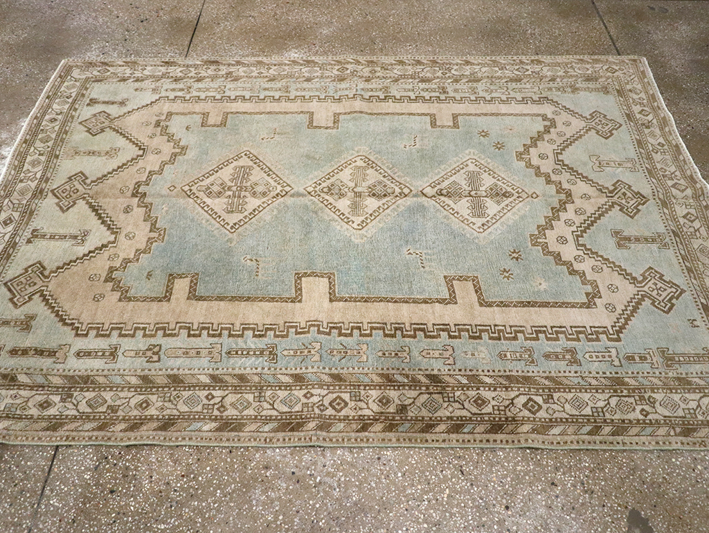 Vintage Persian Afshar Rug, No.27607 - Staging