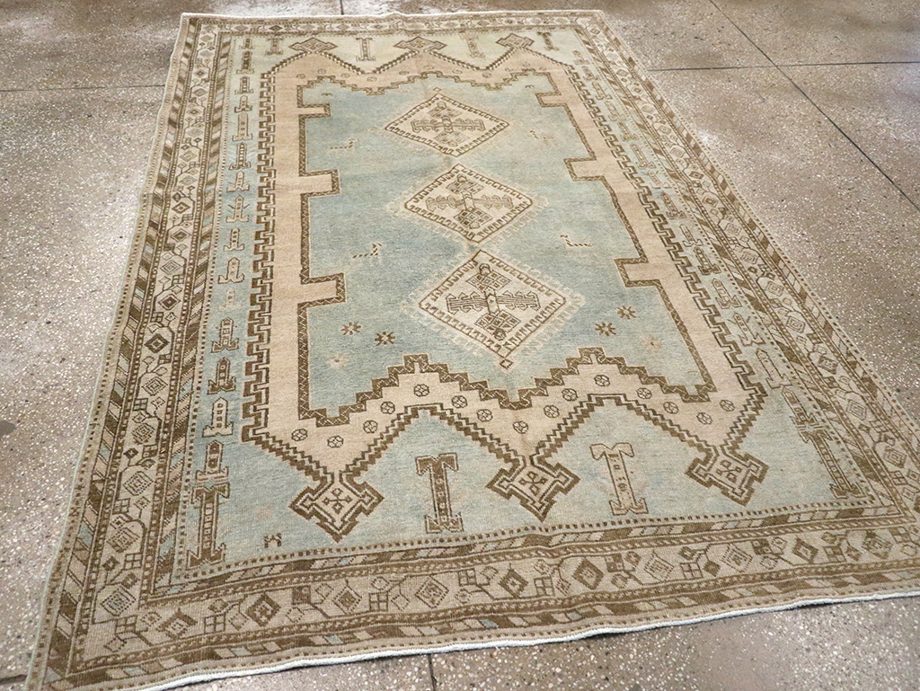 Vintage Persian Afshar Rug, No.27607 - Staging