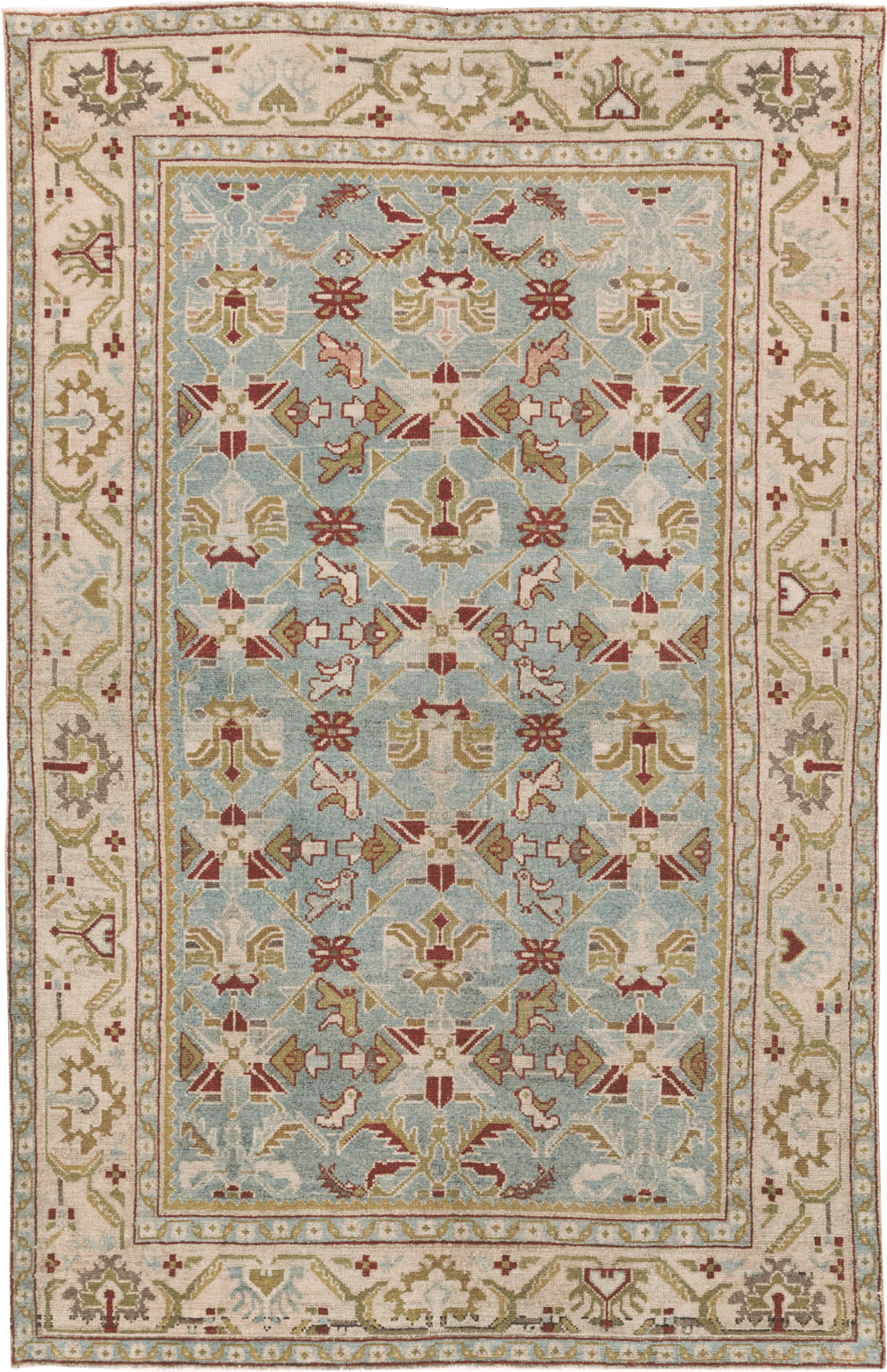 Vintage Persian Malayer Accent Rug, No.27608 - Staging