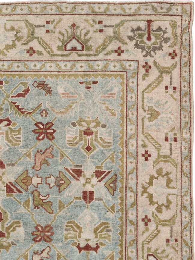 Vintage Persian Malayer Accent Rug, No.27608 - Staging