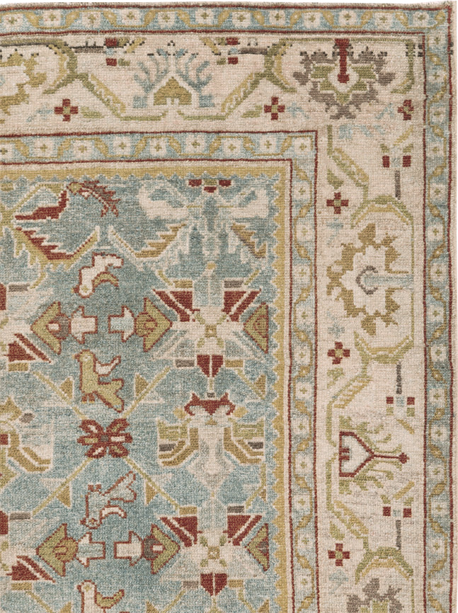 Vintage Persian Malayer Accent Rug, No.27608 - Staging