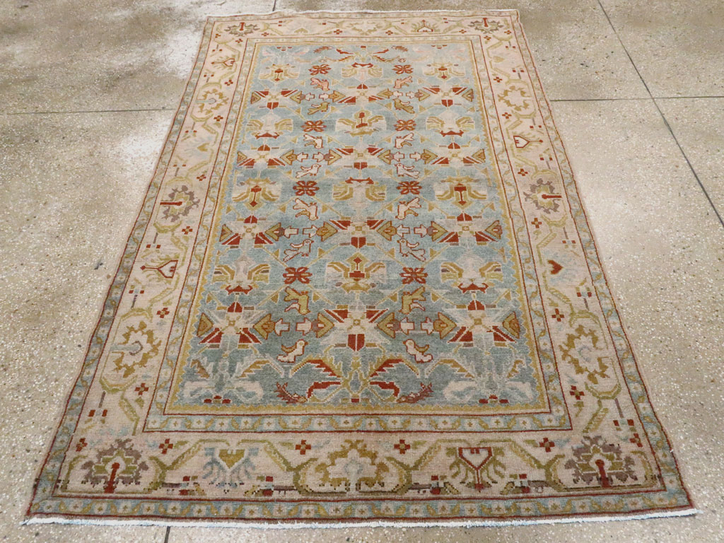 Vintage Persian Malayer Accent Rug, No.27608 - Staging