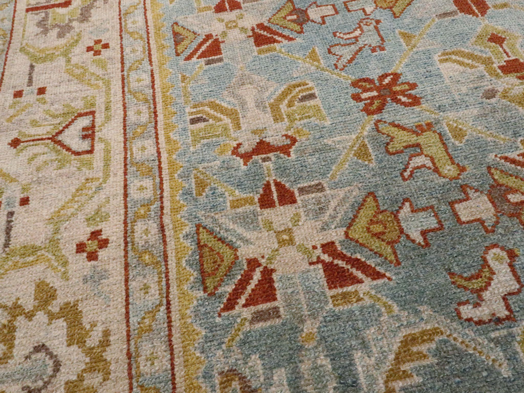 Vintage Persian Malayer Accent Rug, No.27608 - Staging