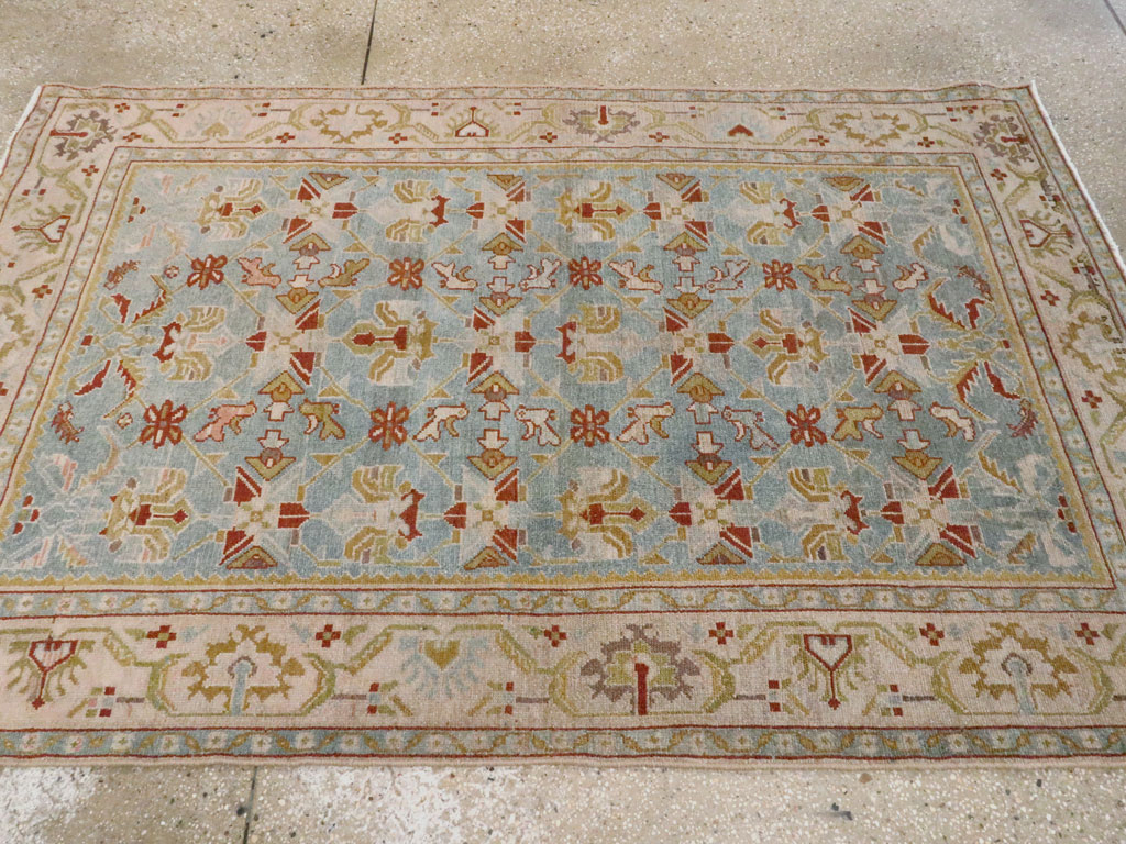 Vintage Persian Malayer Accent Rug, No.27608 - Staging