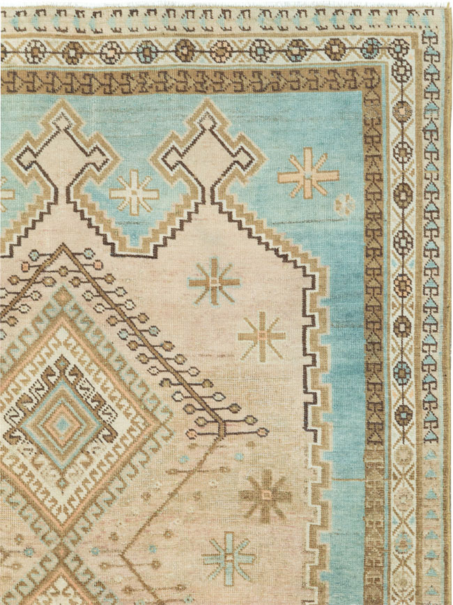 Vintage Persian Afshar Accent Rug, No.27609 - Staging