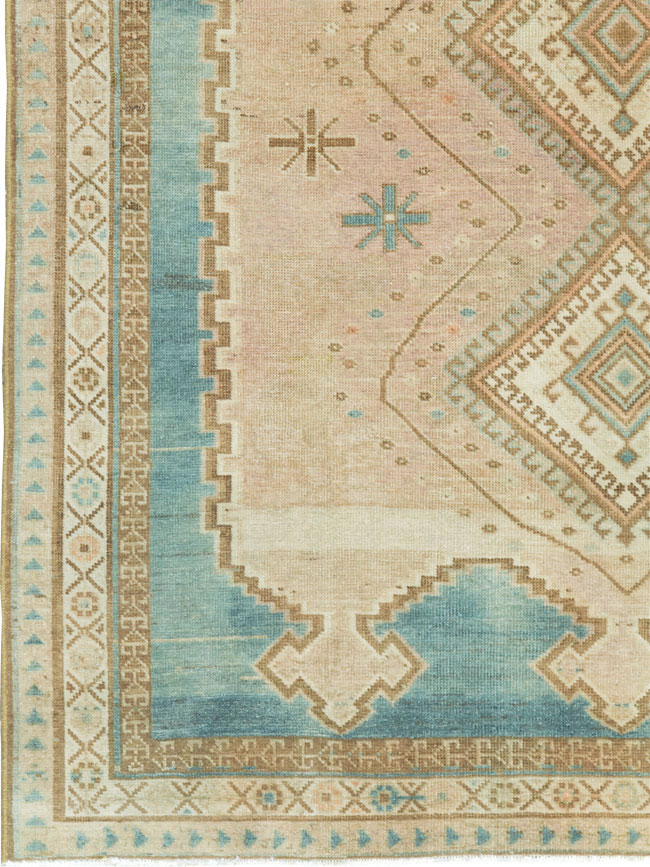 Vintage Persian Afshar Accent Rug, No.27609 - Staging