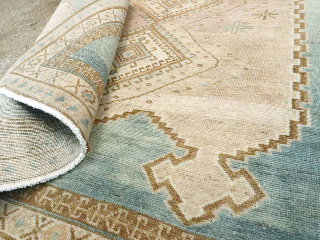 Vintage Persian Afshar Accent Rug, No.27609 - Staging