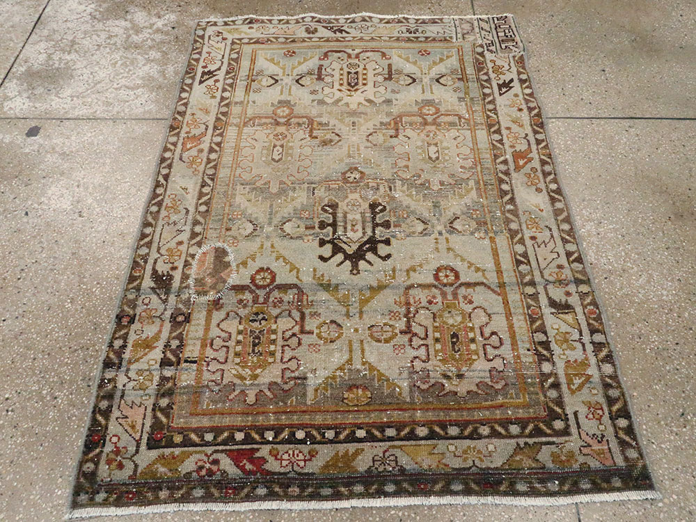 Vintage Persian Malayer Rug, No.27618 - Staging