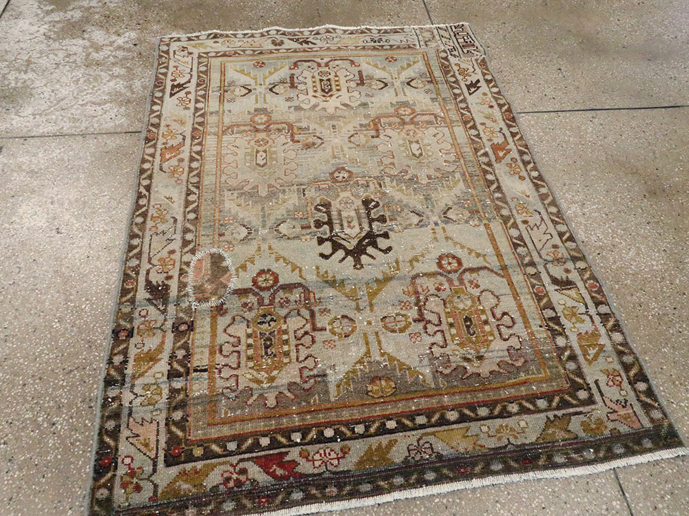 Vintage Persian Malayer Rug, No.27618 - Staging