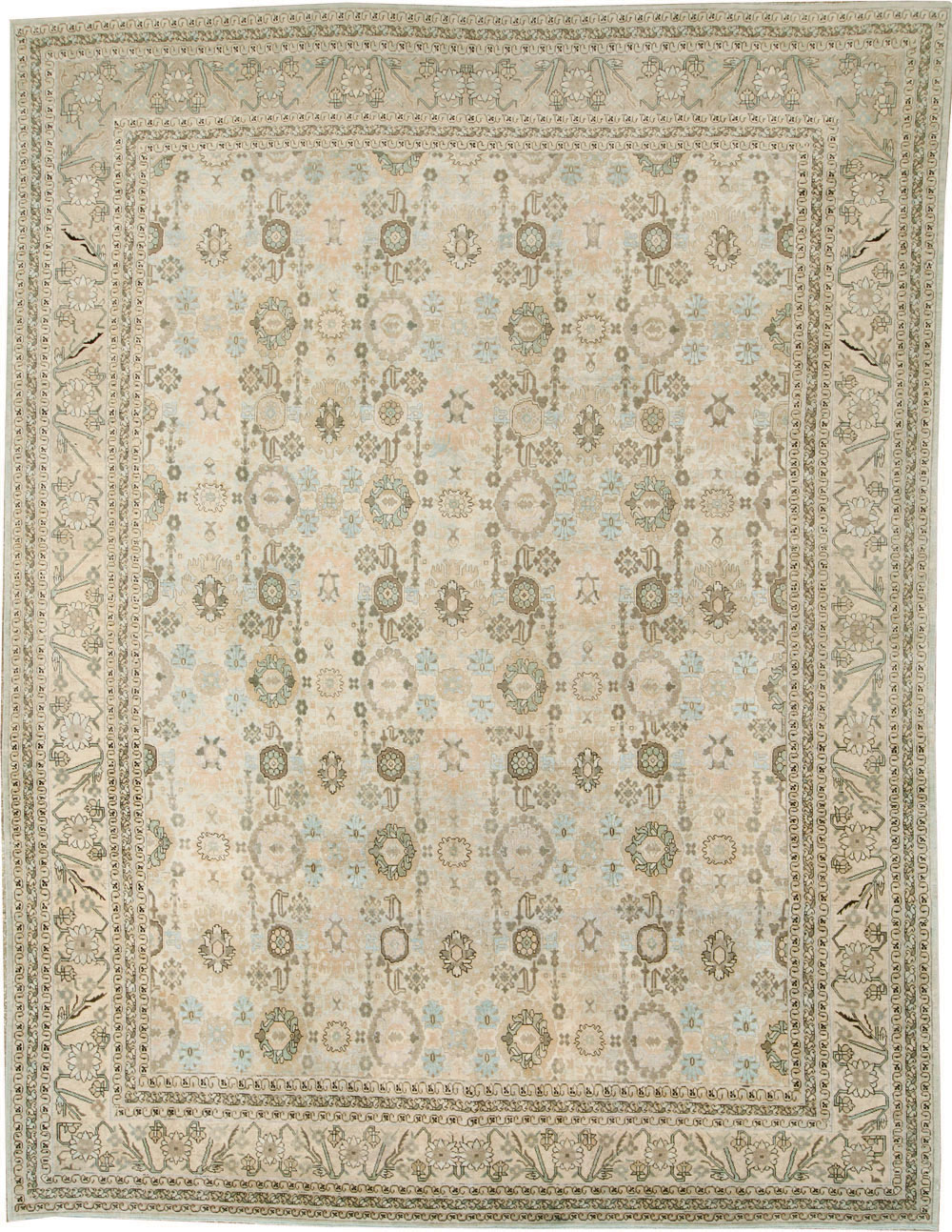 Antique Persian Tabriz Carpet, No.27620 - Staging