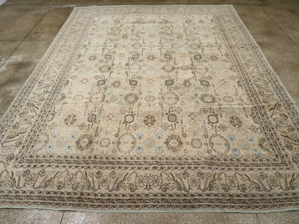 Antique Persian Tabriz Carpet, No.27620 - Staging