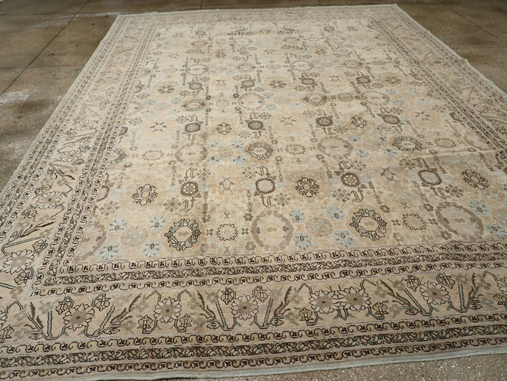 Antique Persian Tabriz Carpet, No.27620 - Staging
