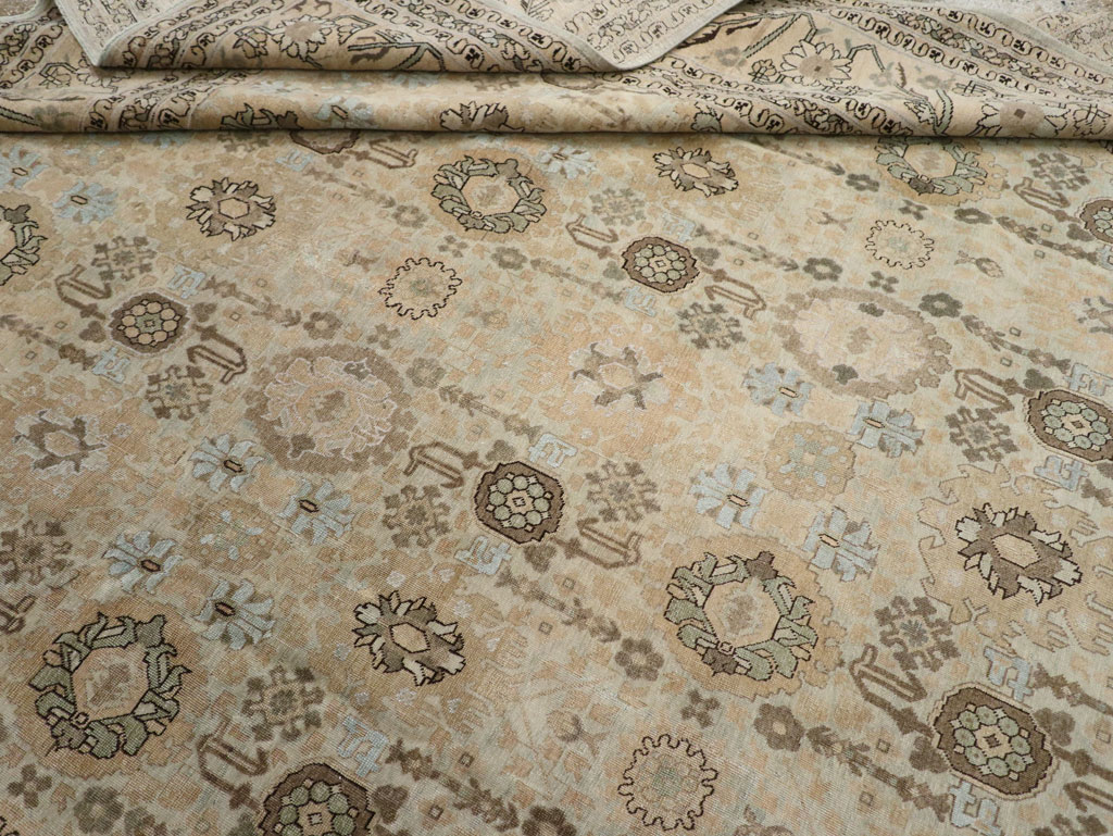 Antique Persian Tabriz Carpet, No.27620 - Staging