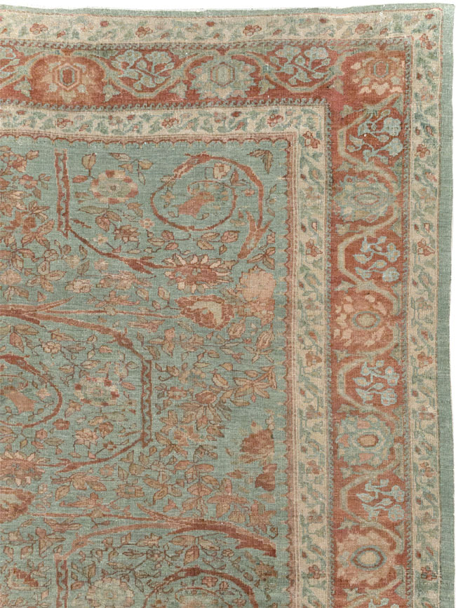 Antique Persian Mahal Long and Narrow Oversize Carpet, No.27623 - Staging