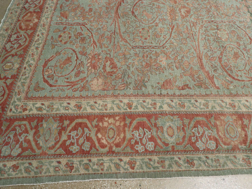Antique Persian Mahal Long and Narrow Oversize Carpet, No.27623 - Staging