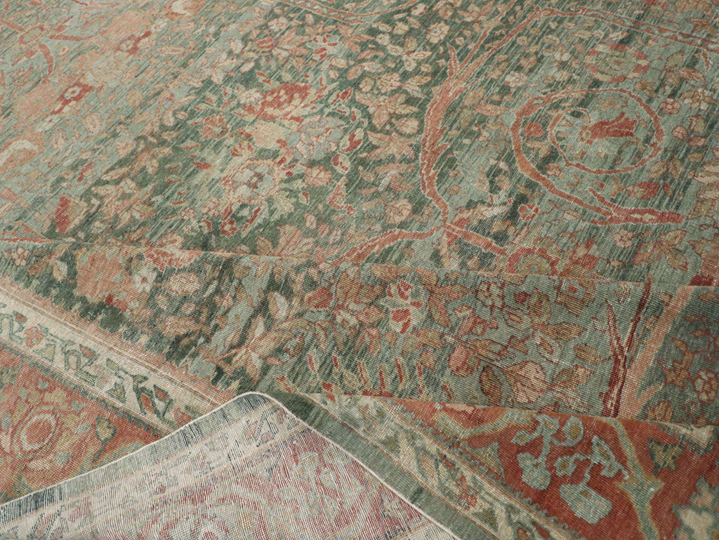Antique Persian Mahal Long and Narrow Oversize Carpet, No.27623 - Staging