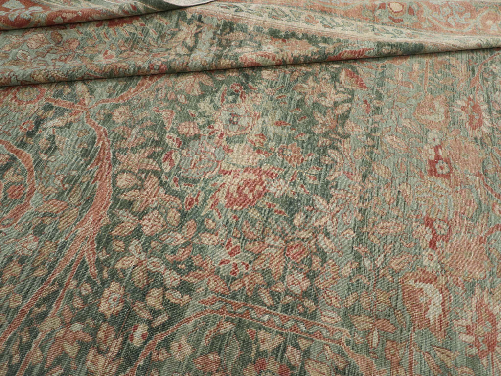 Antique Persian Mahal Long and Narrow Oversize Carpet, No.27623 - Staging