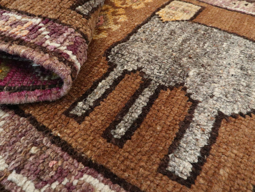 Vintage Anatolian Pictorial Rug, No.27625 - Staging