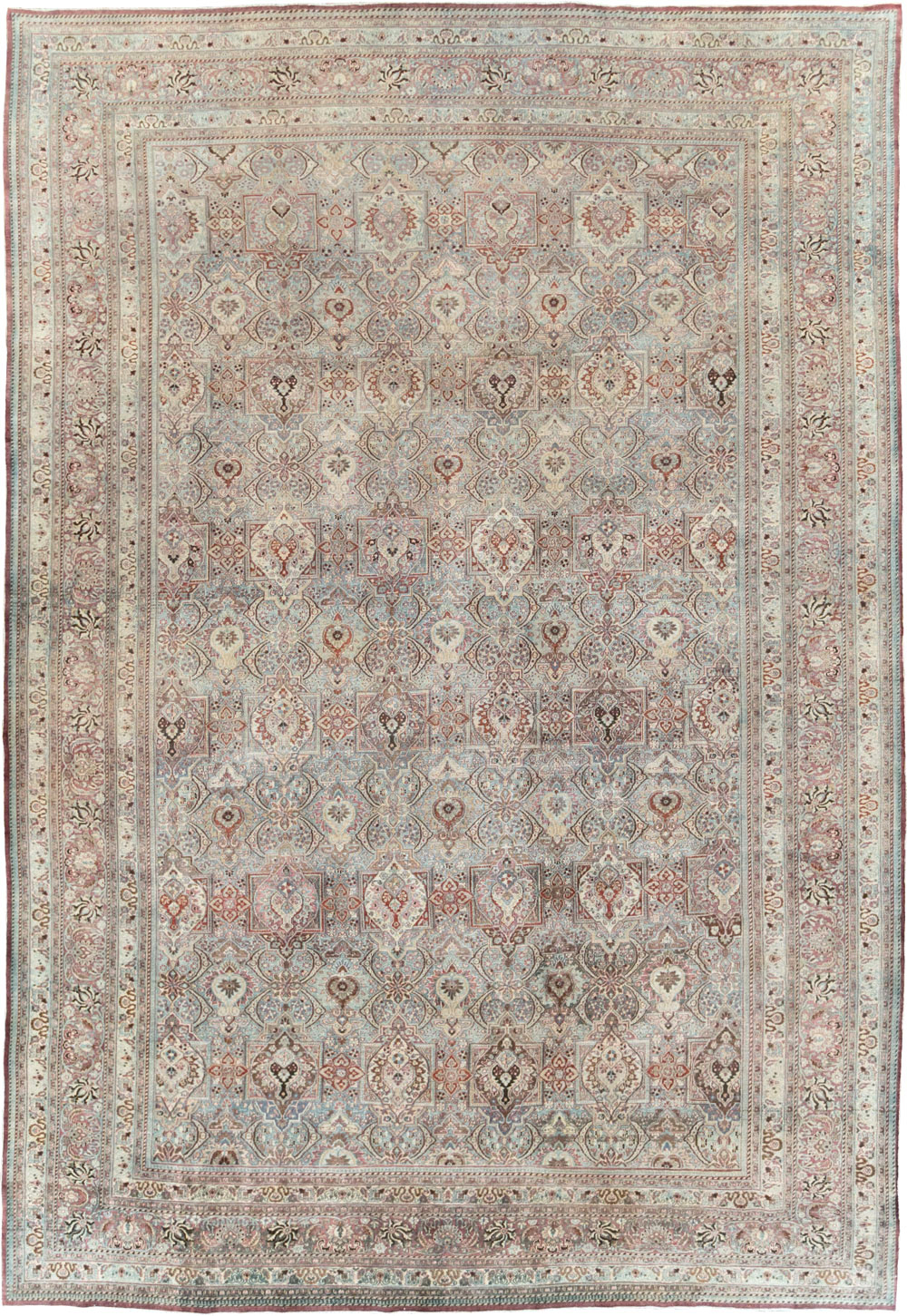 Antique Persian Mashad Carpet, No.27627 - Staging