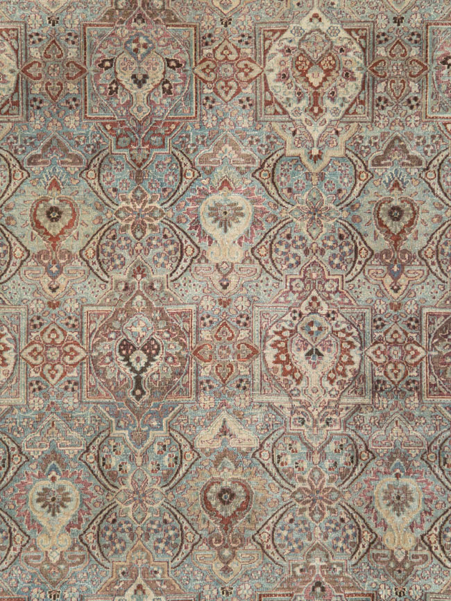 Antique Persian Mashad Large Carpet, No.27627 - Staging