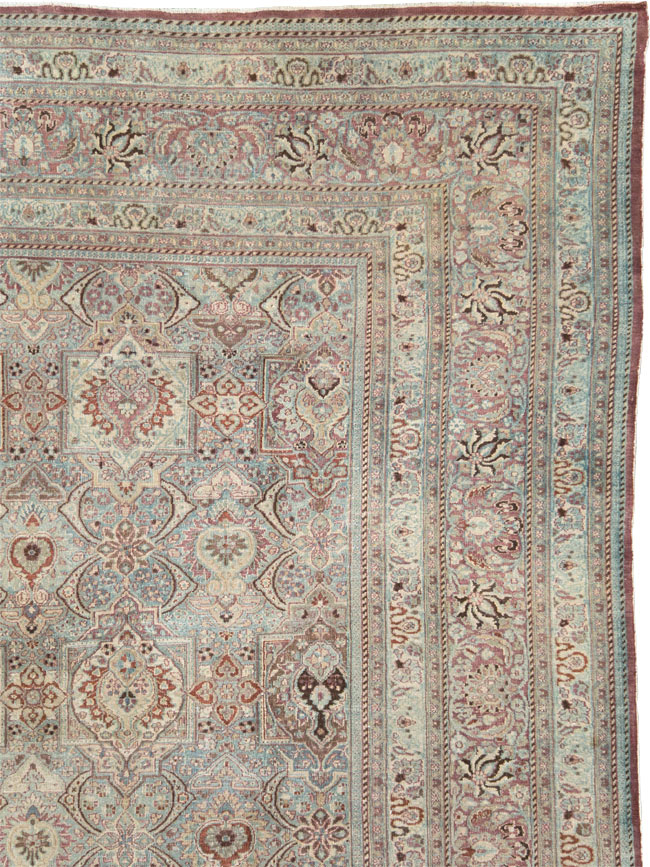 Antique Persian Mashad Carpet, No.27627 - Staging