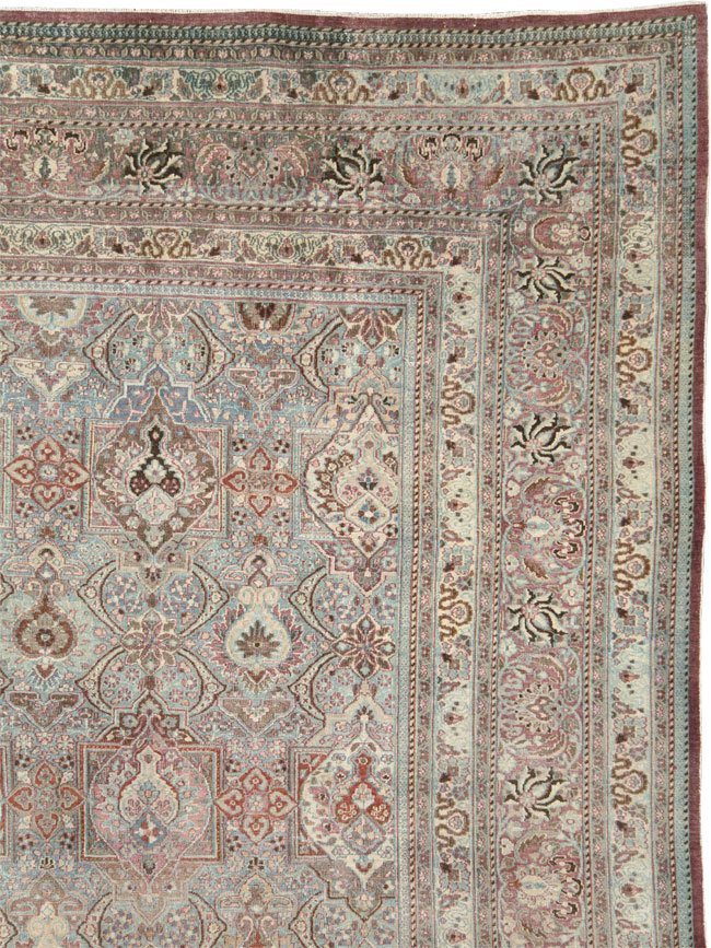 Antique Persian Mashad Carpet, No.27627 - Staging