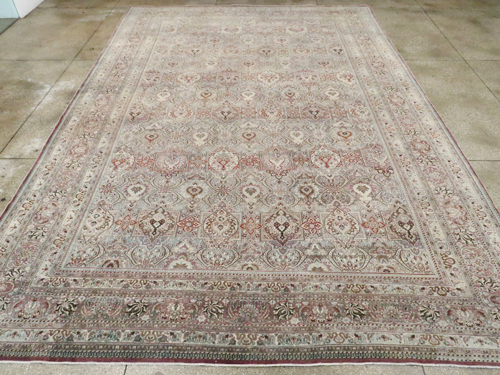 Antique Persian Mashad Carpet, No.27627 - Staging