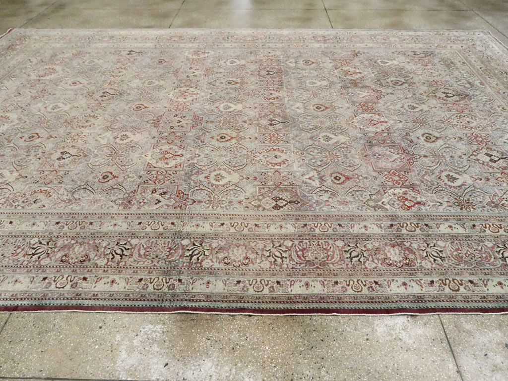 Antique Persian Mashad Carpet, No.27627 - Staging