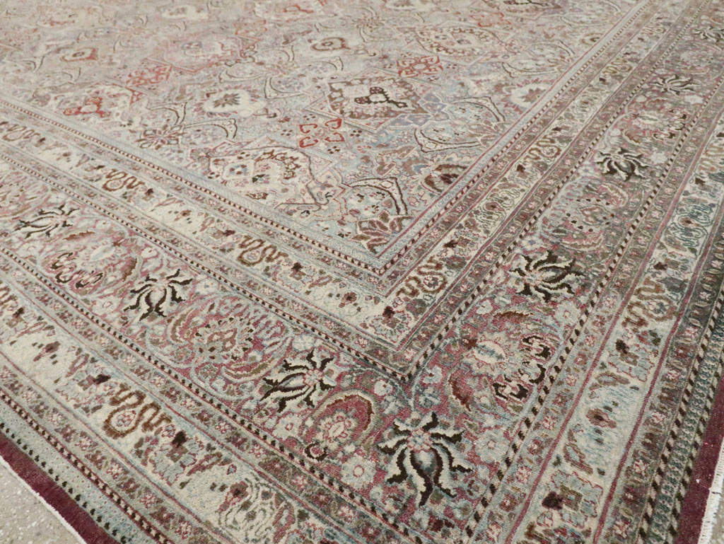Antique Persian Mashad Carpet, No.27627 - Staging