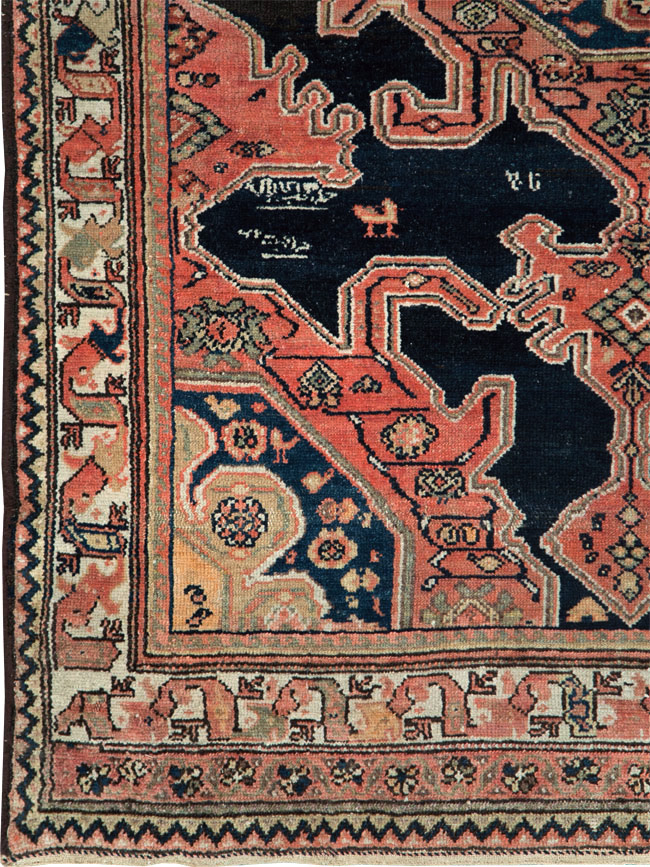 Antique Persian Malayer Rug, No.27637 - Staging